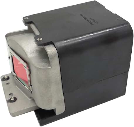 Replacement projector lamp bulb with housing
