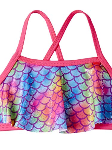 Infant Girls Mermaid Print Pink Sizzle 2 Piece   Swimsuit - 3-6 Months