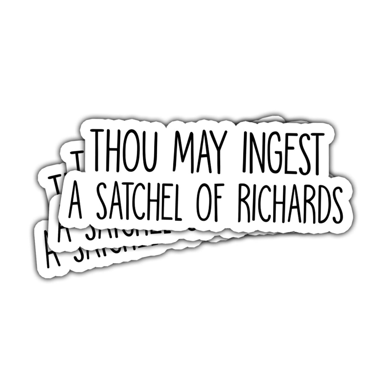 Set of three sarcastic vinyl stickers, 3 inches each
