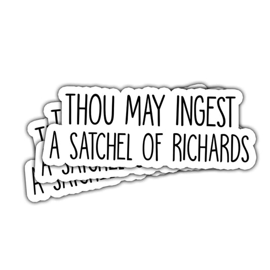 Set of three sarcastic vinyl stickers, 3 inches each