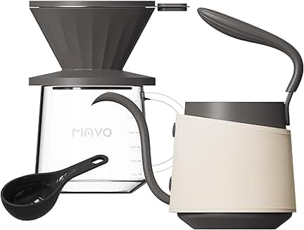 Pour Over Coffee Maker Set with Kettle and Glass Server