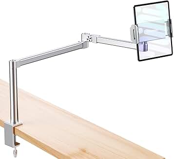 Adjustable Aluminum iPad and Tablet Stand for Desk and Bed