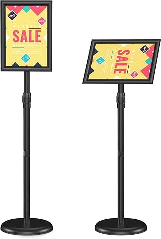 Adjustable 8.5x11 Sign Holder Stand for Display