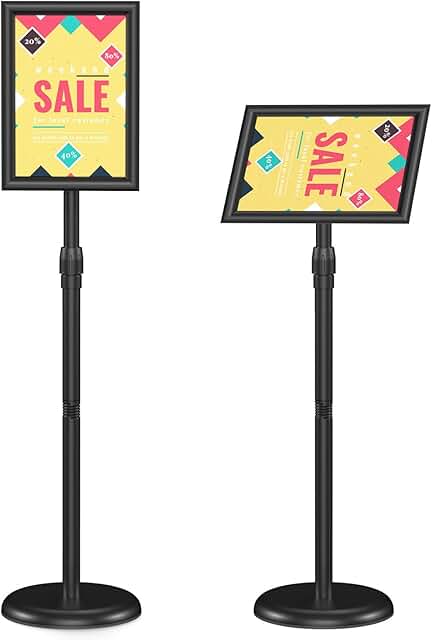 Adjustable 8.5x11 Sign Holder Stand for Display