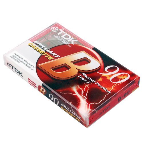 TDK B-90 cassette, 90 minutes, Type I, 1 pack