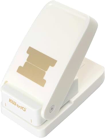 White DIY Tab Punch for Scrapbooking and Journaling
