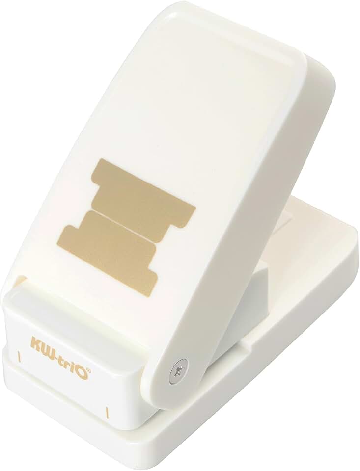 White DIY Tab Punch for Scrapbooking and Journaling