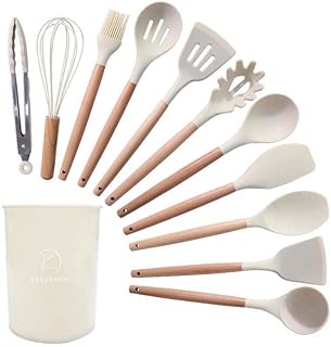 12-Piece Silicone Kitchen Utensil Set with Holder