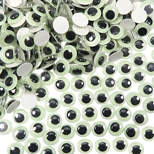 300pcs Luminous Plastic Googly Stickers 10mm