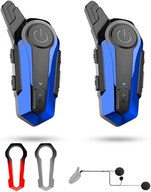 Motorcycle Bluetooth Headset with 1000m Intercom and Waterproof Design