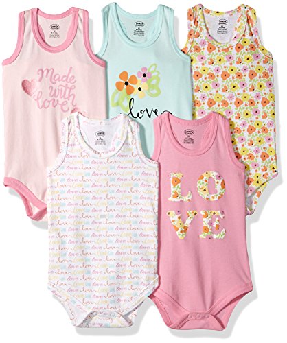 Uni  Baby Cotton Sleeveless Bodysuits, Love, 3-6 Months