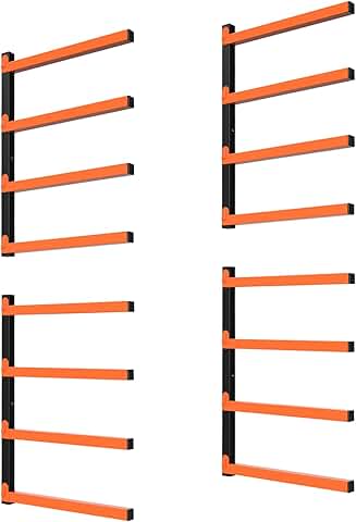 8-Level Wall-Mounted Wood Storage Rack