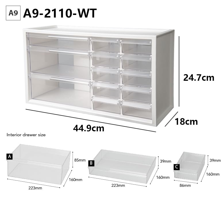 13-Drawer Desk Organizer for Accessories and Supplies