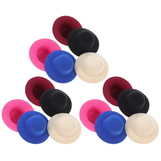 Miniature Formal Doll Hats, 5 Colors, Pack of 15