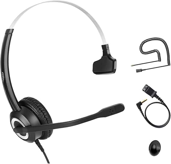 Noise Cancelling Headset for Cisco Phones with Mic
