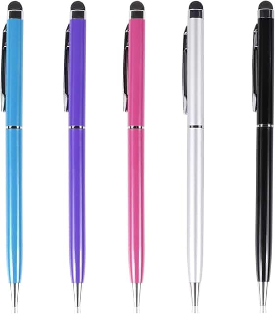 Set of 5 2-in-1 Touch Screen Stylus and Ballpoint Pens