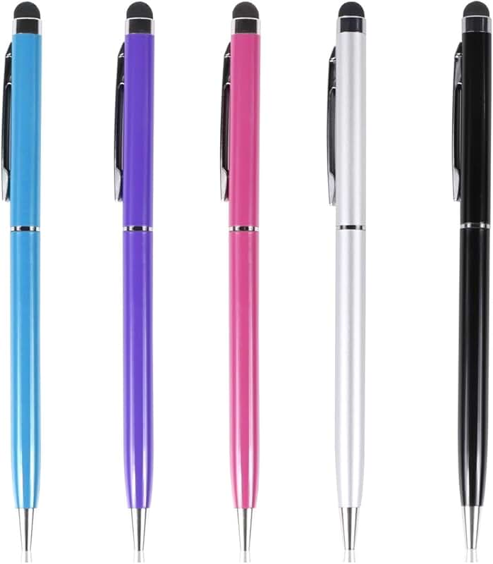 Set of 5 2-in-1 Touch Screen Stylus and Ballpoint Pens