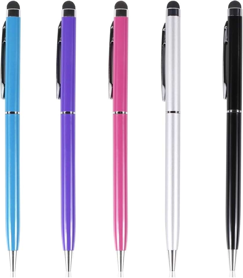 Set of 5 2-in-1 Touch Screen Stylus and Ballpoint Pens