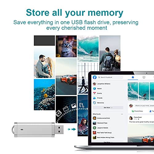 10 Pack 32 GB Flash Drive 32GB USB Flash Drive Thumb Drive USB2.0 Metal Pen Shape Memory Stick Silver 10 Pack