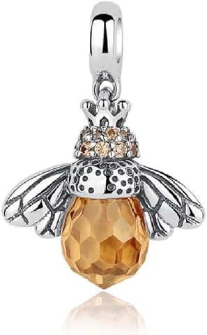 Honeybee Animal Charm in Silver for Bracelets