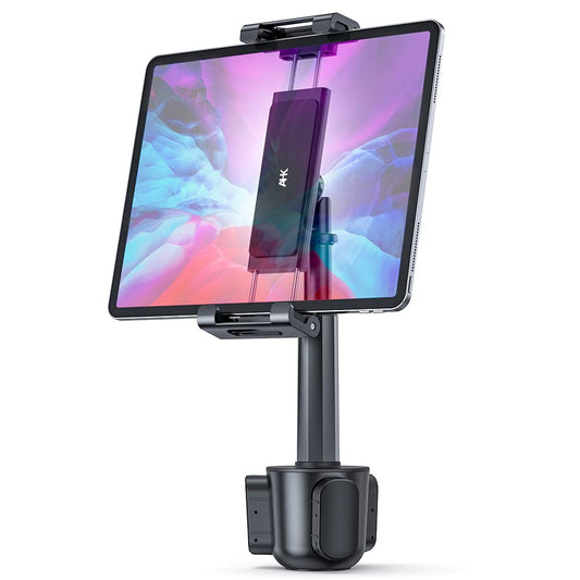 Car Cup Holder Tablet and Smartphone Mount for 4.7" to 12.9" Devices
