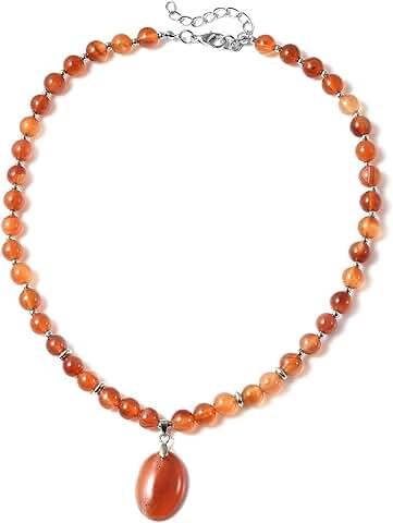 Crystal Bead Pendant Necklace for Women, 18-inch