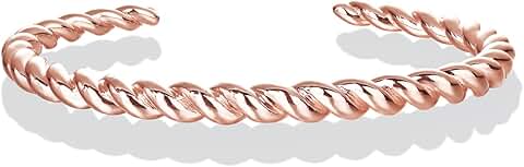 Gold Plated Twisted Chunky Bangle Bracelet