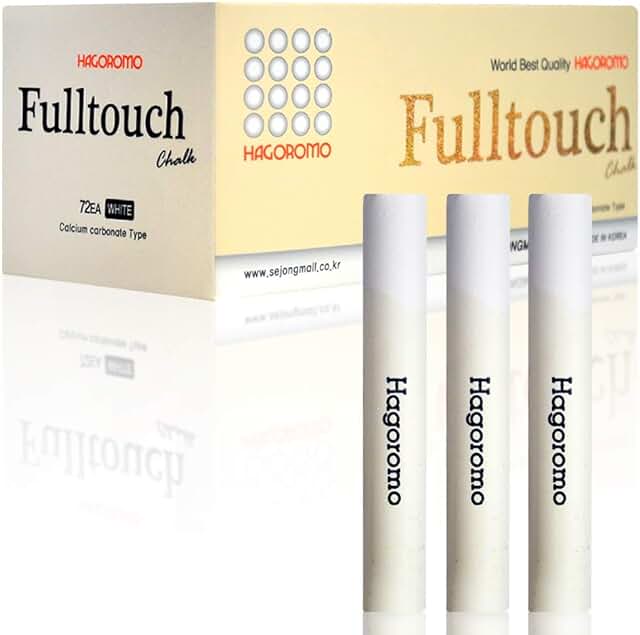 White chalk in a box of 72 pieces
