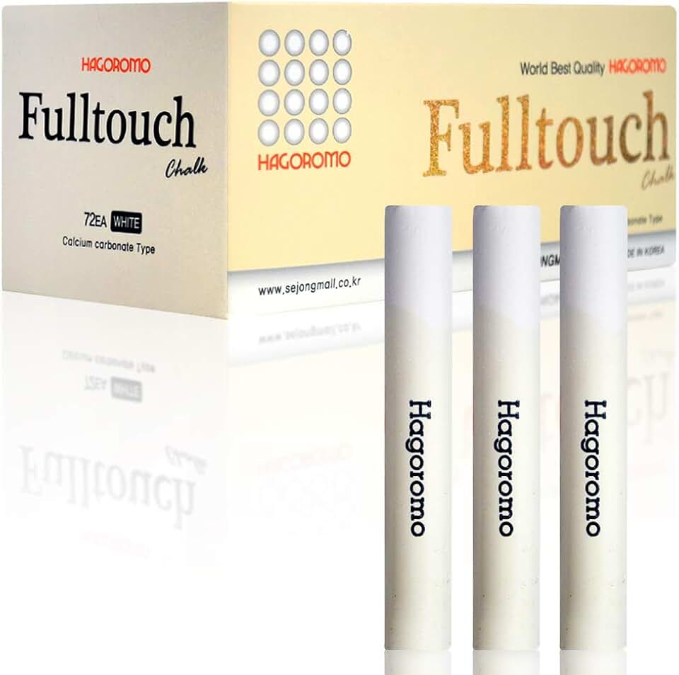 White chalk in a box of 72 pieces