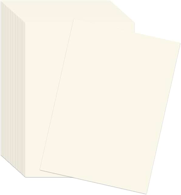 50 Sheets Ivory A4 Cardstock for Crafts and Invitations