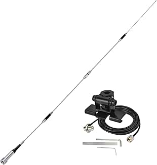 High Gain 62-inch Mobile Ham Radio Antenna with 16.5ft Cable