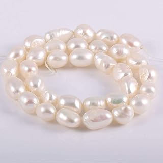 White Natural Freshwater Cultured Pearl Beads for Jewelry Making