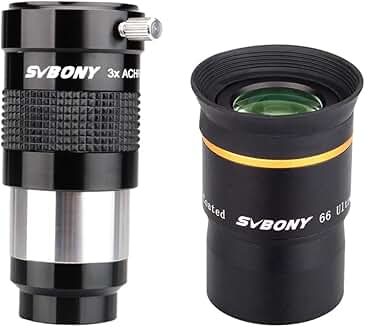 15mm 66° Wide Angle Telescope Eyepiece with 3X Barlow Lens