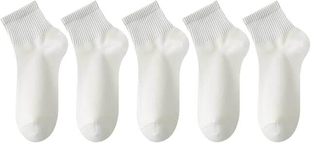 Pack of 5-10 Women's Comfortable Toe Seamed Ankle Socks