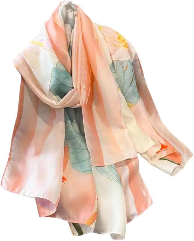 Lightweight floral print scarves for women