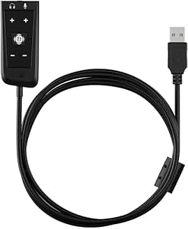 USB to 3.5mm Audio Adapter with Volume Control
