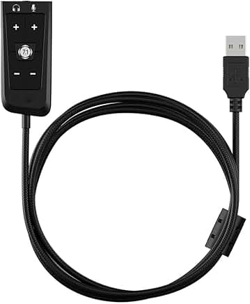 USB to 3.5mm Audio Adapter with Volume Control
