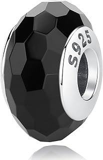 Sterling Silver Murano Glass Flower Bead Charm