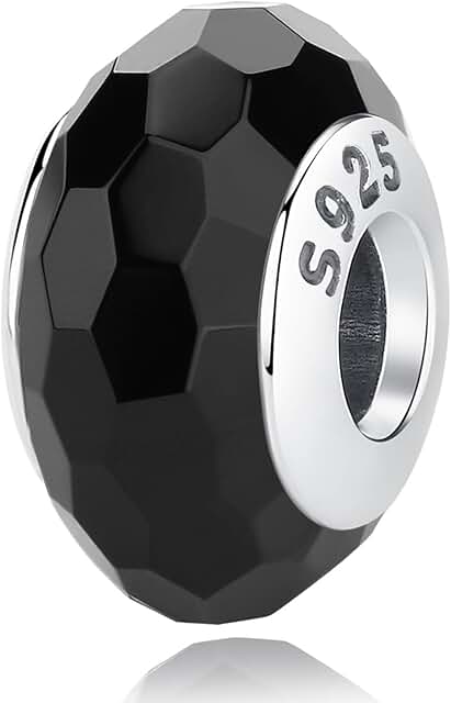 Sterling Silver Murano Glass Flower Bead Charm