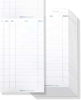 12 Guest Check Pads with 50 Pages Each