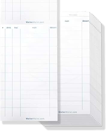 12 Guest Check Pads with 50 Pages Each