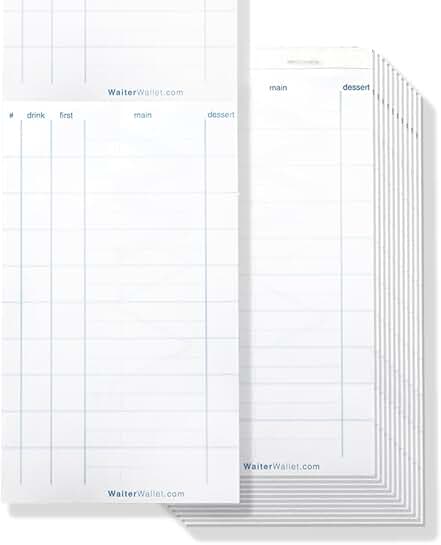 12 Guest Check Pads with 50 Pages Each