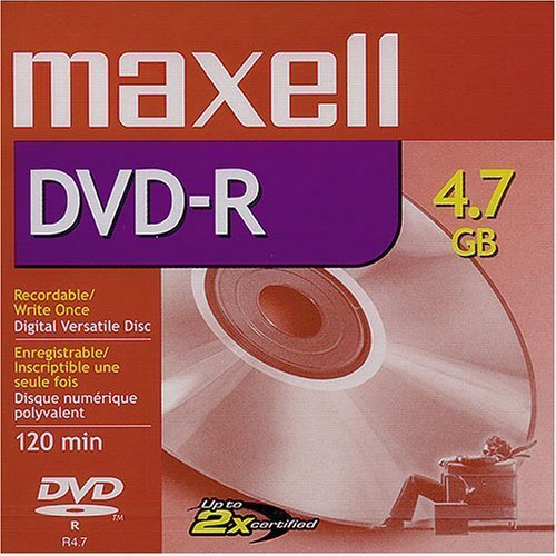 1-pack DVD-R Media 4.7GB Single Sided General Use 2048 Bytes Per Se (Discontinued by Manufacturer)