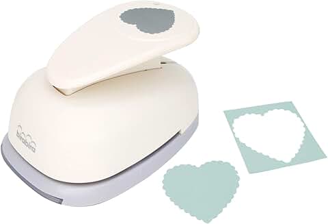 3-inch scalloped heart craft punch for paper and card projects
