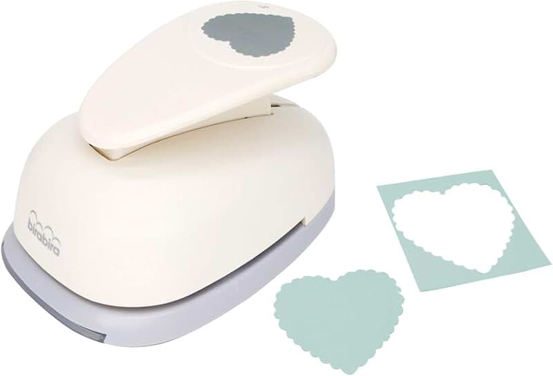 3-inch scalloped heart craft punch for paper and card projects