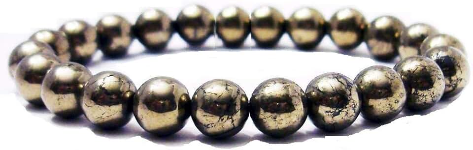 Pyrite Beads Bracelet with Natural 8mm Stones