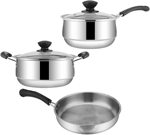 3-Piece Non-Stick Pots and Pans Set