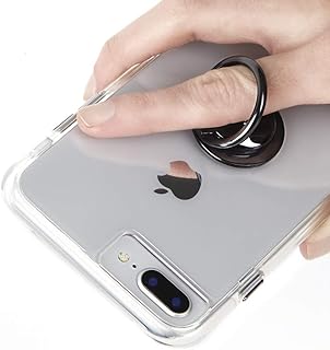 Solid Black Phone Ring Holder and Stand