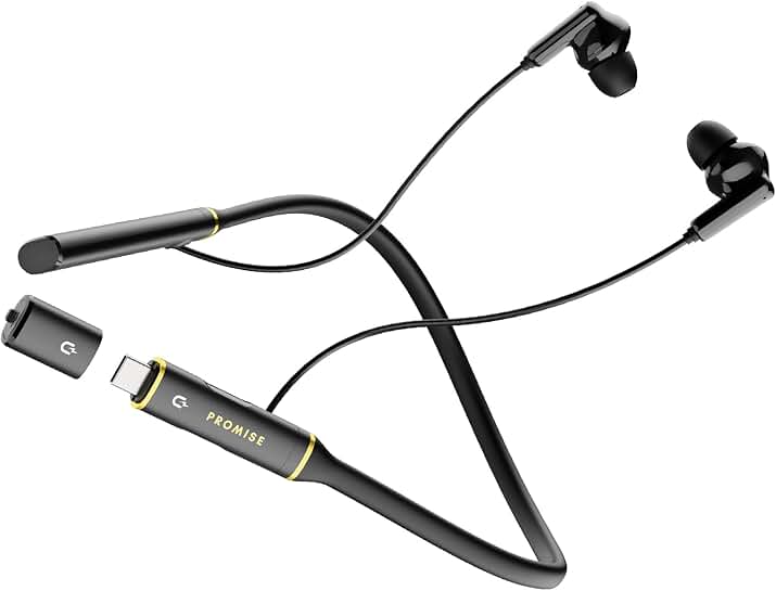 Wireless Neckband Earbuds with 60H Playtime and Noise Cancellation