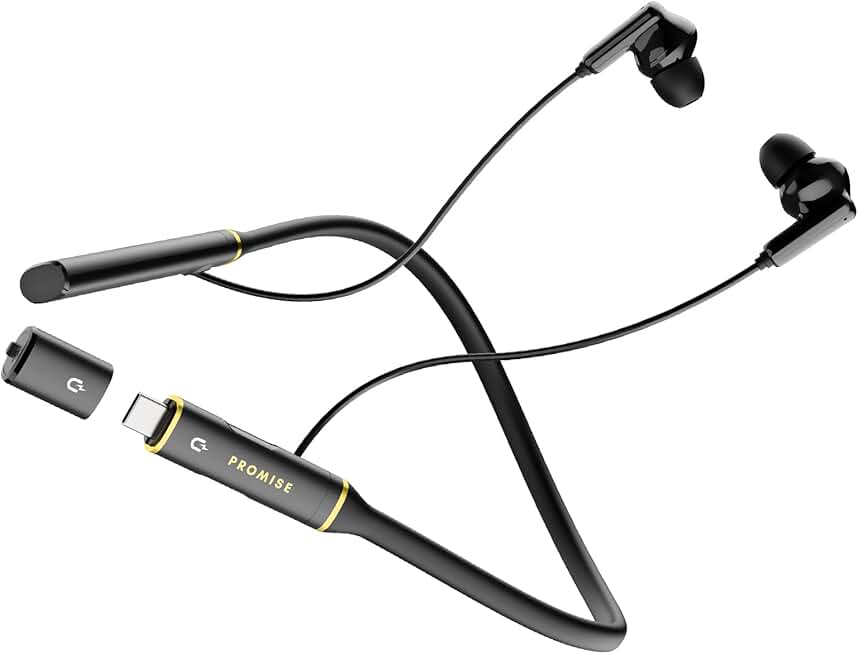 Wireless Neckband Earbuds with 60H Playtime and Noise Cancellation